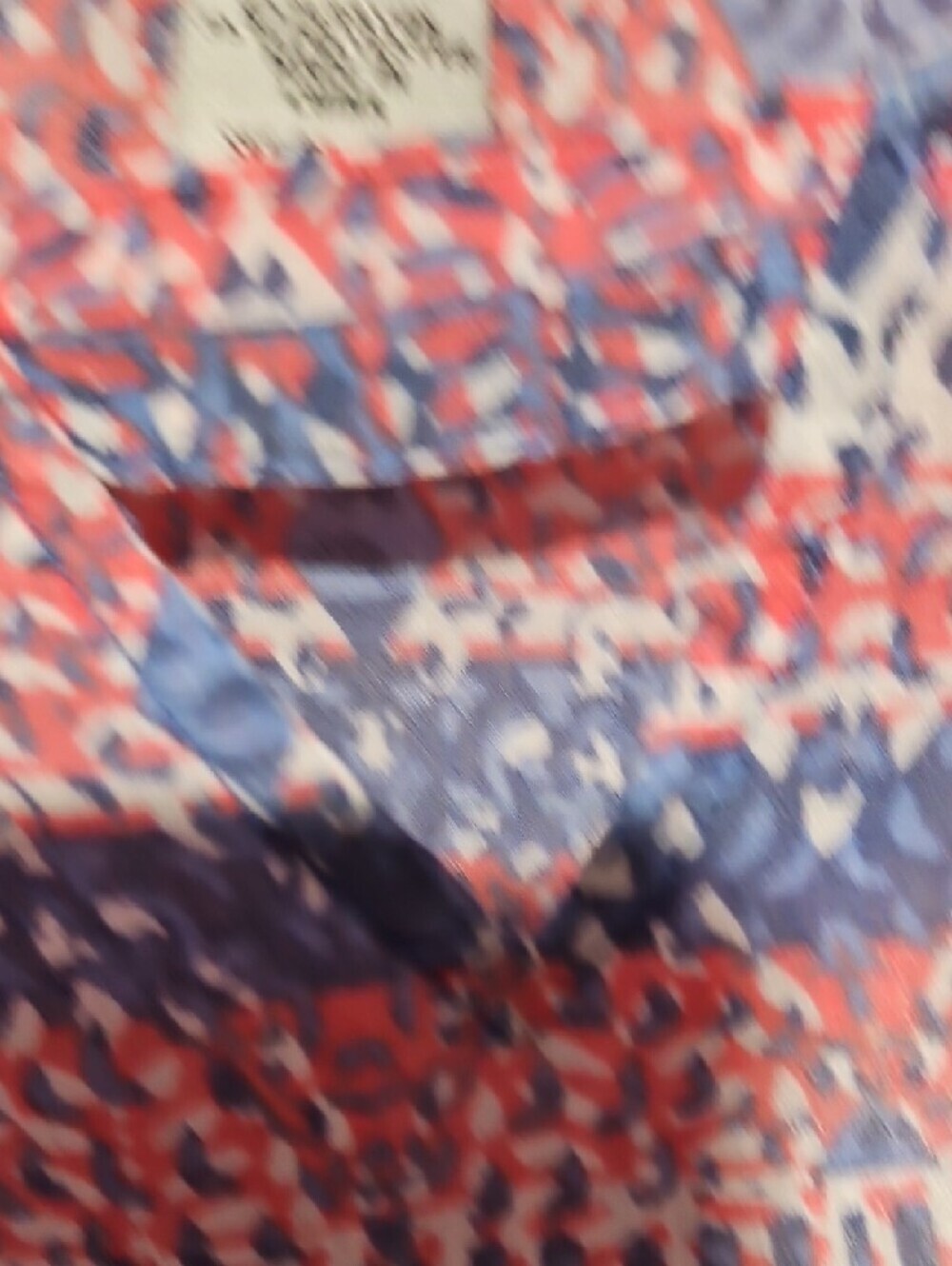 Catherines Pink & Blue Patterned Peasant Blouse - Picture 4 of 5